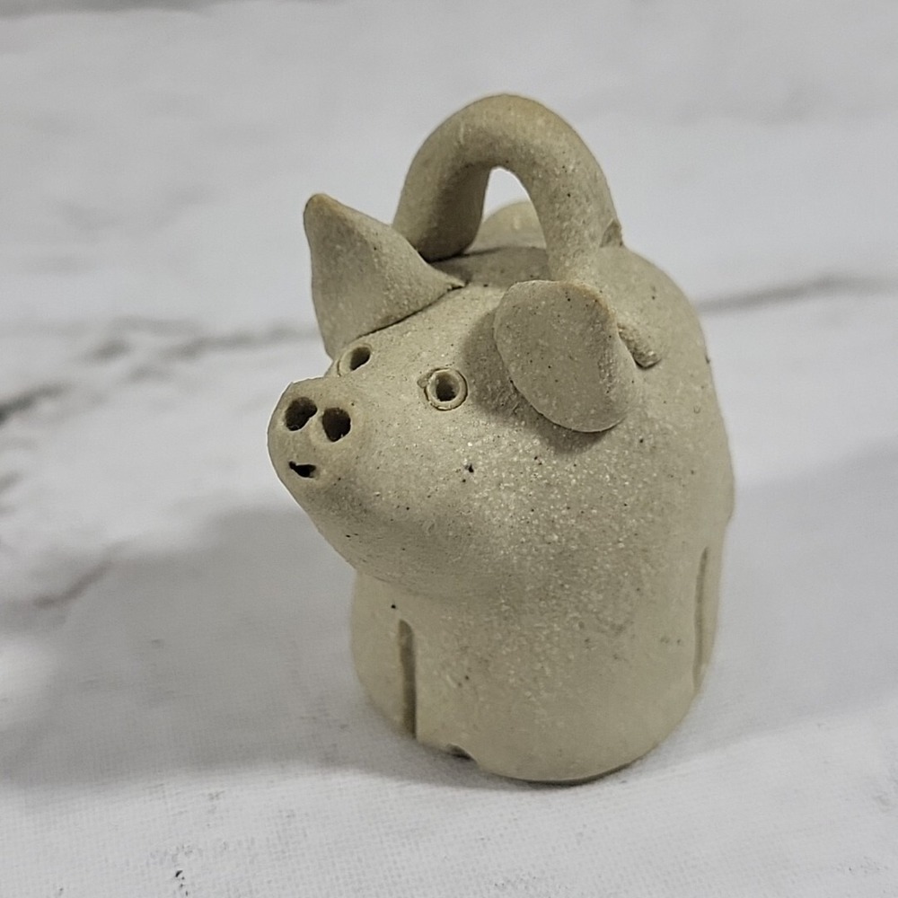 Clay Pig Miniature Figure Pottery‎ Handmade